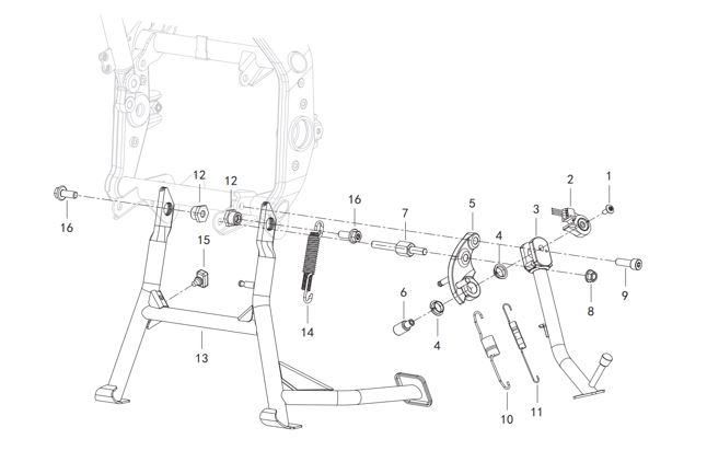 SINGLE BRACE SPRING ASSEMBLY