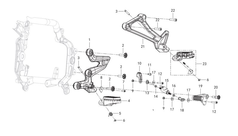 LEFT REAR PEDAL COMBINATION