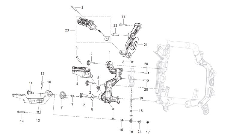 PLUNGER SCREW OF FOOT PUMP