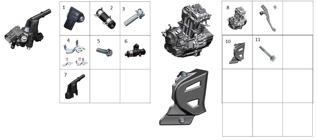 ZT184MP clutch cable bracket