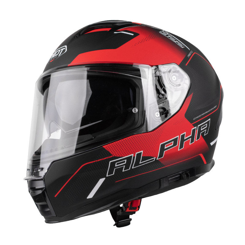 Κράνος Pilot Alpha SV μαύρο/κόκκινο ματ + Extra Visor